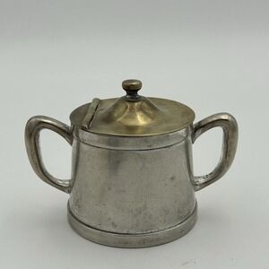 Vintage Wear-Brite Albert Pick Hotels Nickel‎ Silver Sugar Bowl Hinged Lid